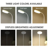 Portable LED Desk Lamp – USB & Battery Powered with 3-Color Stepless Dimming