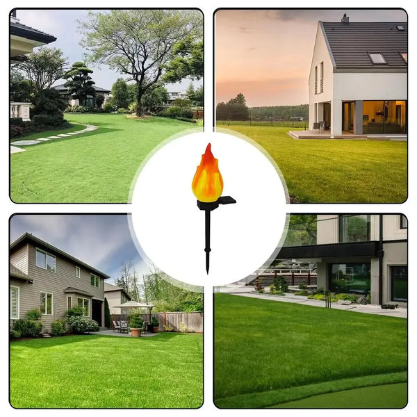 Solar LED Flame Lights (1/2pcs) – Flickering Outdoor Lamps for Garden & Pathway Decor