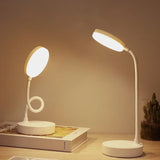 Portable LED Desk Lamp – USB & Battery Powered with 3-Color Stepless Dimming