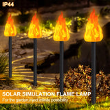 Solar LED Flame Lights (1/2pcs) – Flickering Outdoor Lamps for Garden & Pathway Decor